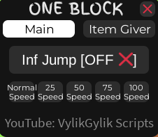 item giver script for One Block Roblox