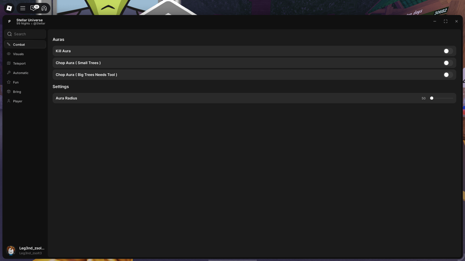 99 Nights Stellar Hub Script