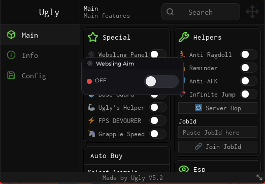 Ugly Hub script | Auto steal, speed, inf jump