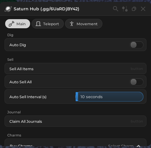 Saturn Hub script for DIG Roblox | OP fly, gravity