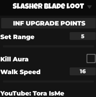 Slasher Blade Loot Script Set Range