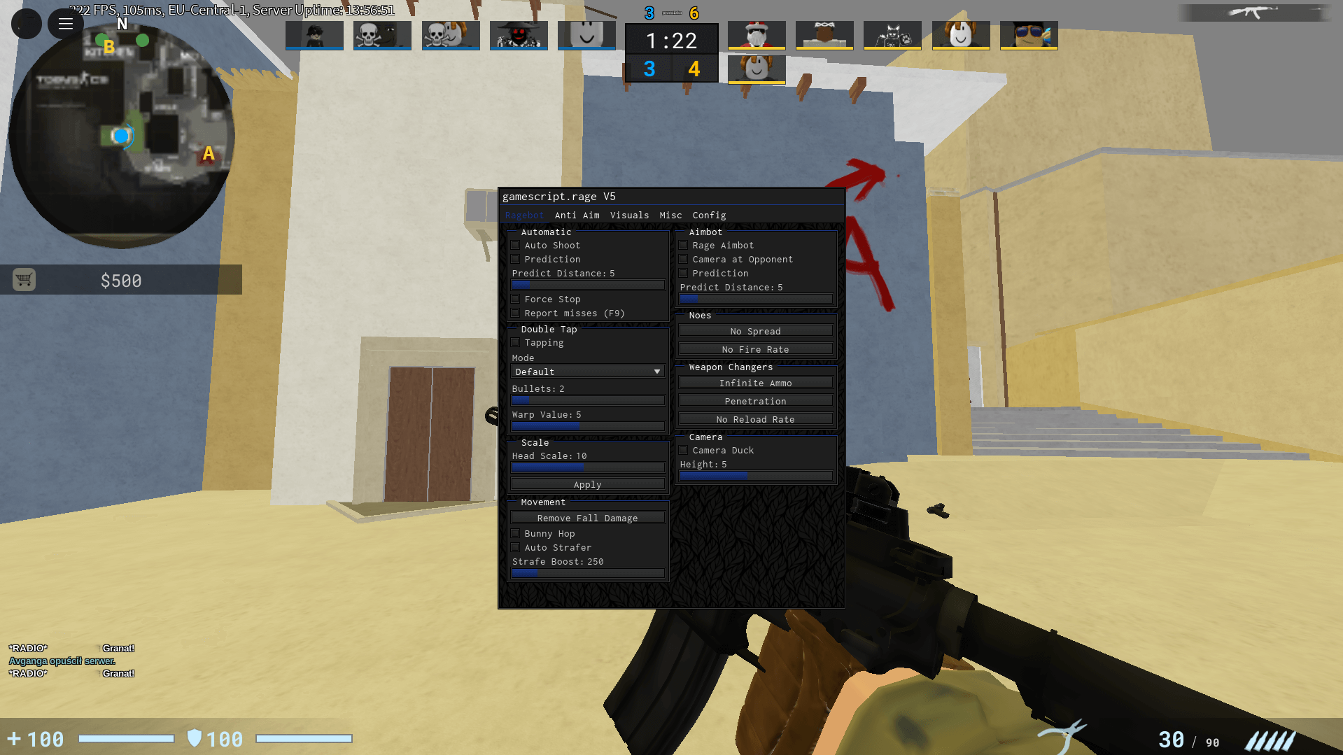 Counter Blox Rage bot Script | Auto shoot