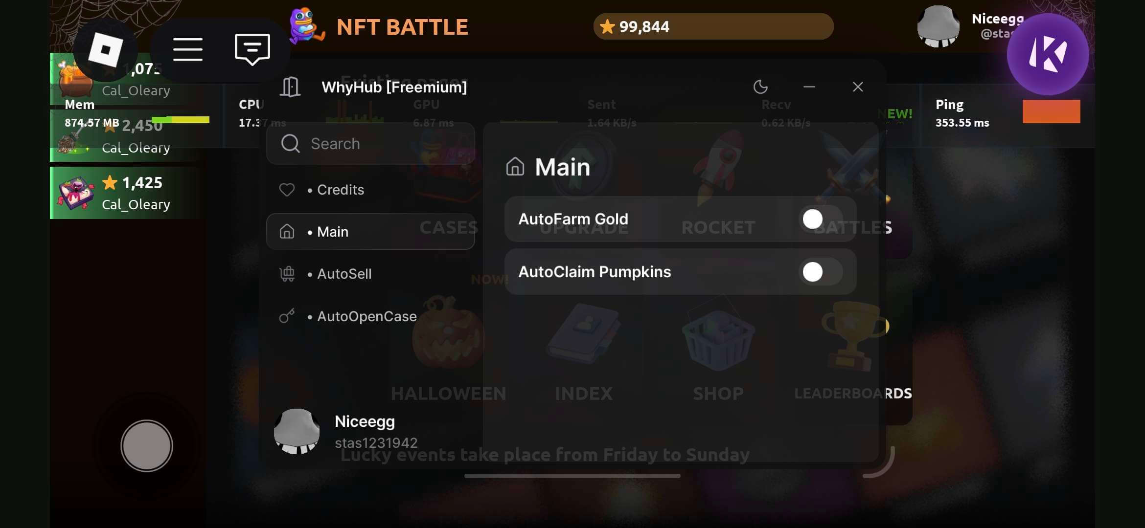 NFT Battle  Auto farm Auto open