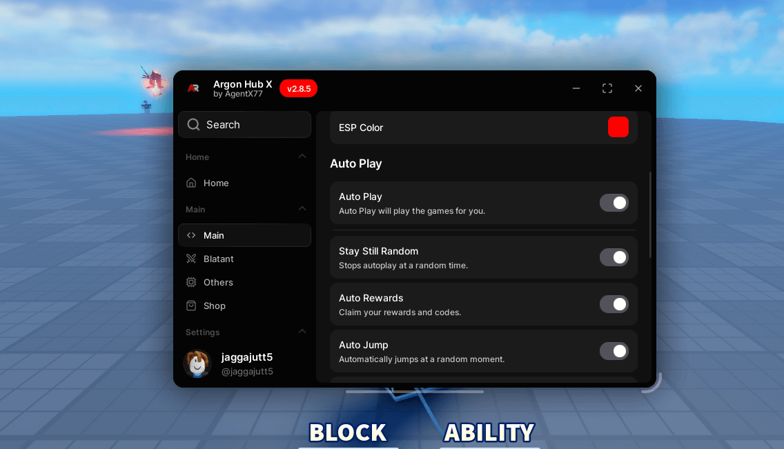 Argon Hub x Script for blade ball | Auto Walk, Player Safety, Auto Walk X