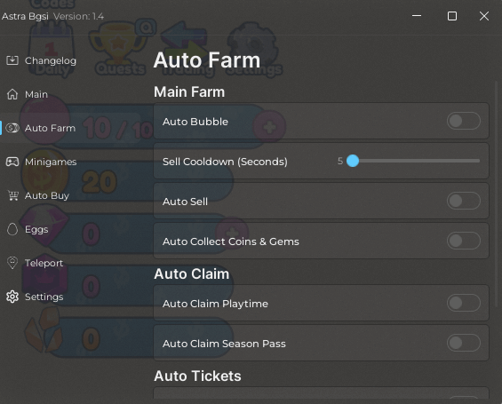 Astra BGSI Script | instant auto bubble