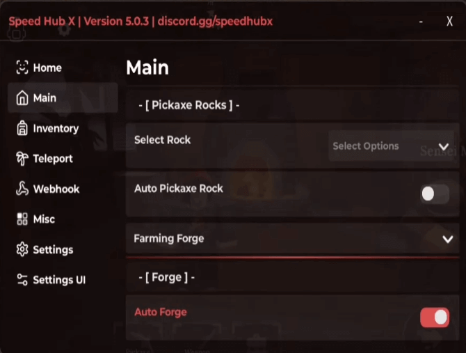 Speed Hub X Forge script | keyless automation mobs
