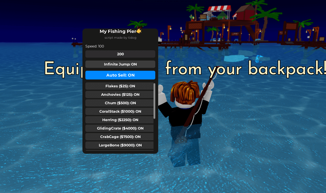 My Fishing Pier Hub Script | Speed, Infinite Jump, Auto Sell