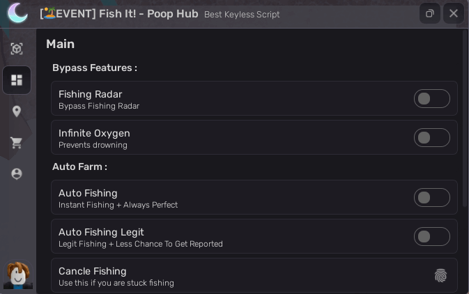 Fish it Script keyless anti kick