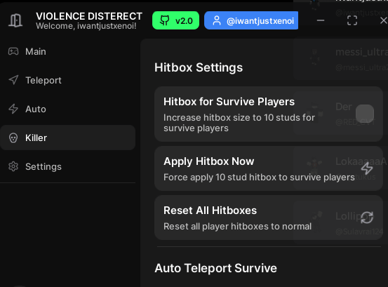Violence DIsterect Script Crosshair