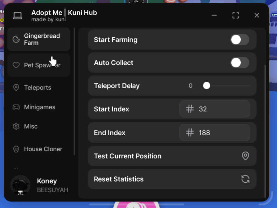 Kuni Hub Adopt me Script | Autofarm | Teleport | Autominigames | Pet Spawner | And More