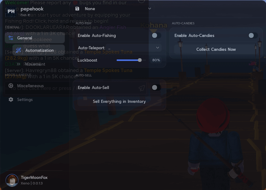 Auto Fishing Fish it Script keyless