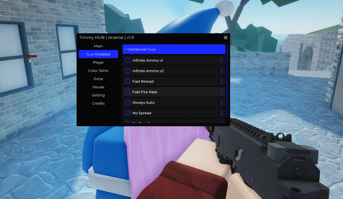 Arsenal Script | AutoFarm, Hitbox Size, Color Skins
