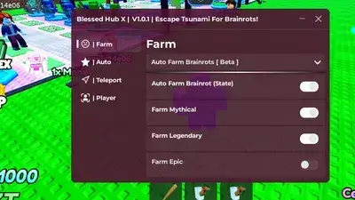 Blessed Hub X BETA Keyless script for Escape Tsunami For Brainrots