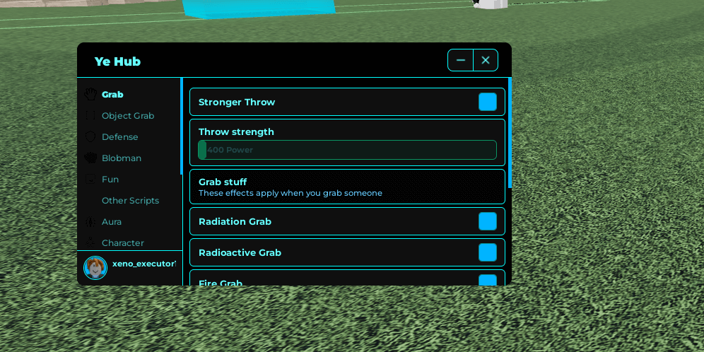 Ye Hub Fling things and people Script - Throw Strength
