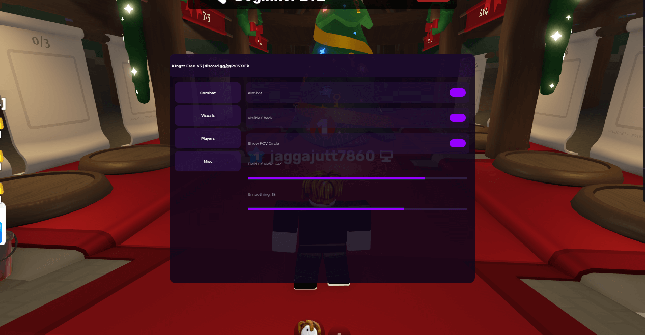 Kingzz Free V3 Rivals Script | Combat, Aimbot, Visible Check