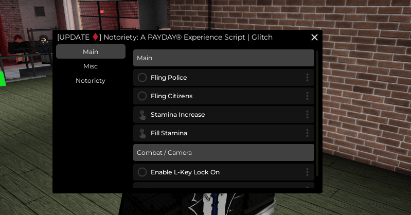 Notoriety Script | Glitch Systems | Esp Fling Fly Etc.