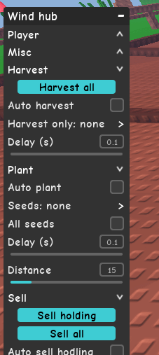 Wind Hub Script keyless - Auto Harvest, Auto Plant