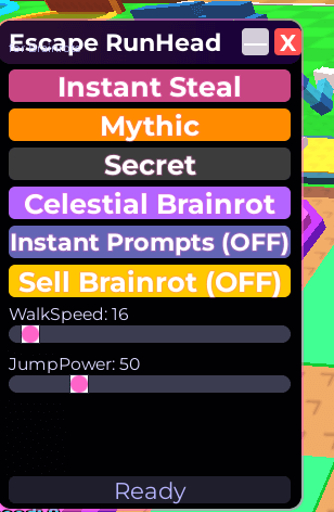 Escape Runhead for brainrots script Keyless