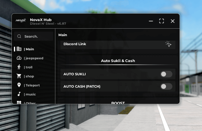 Diesel n Steal Script Keyless by NovaX Hub v6.87 - Auto Sukli and Cash