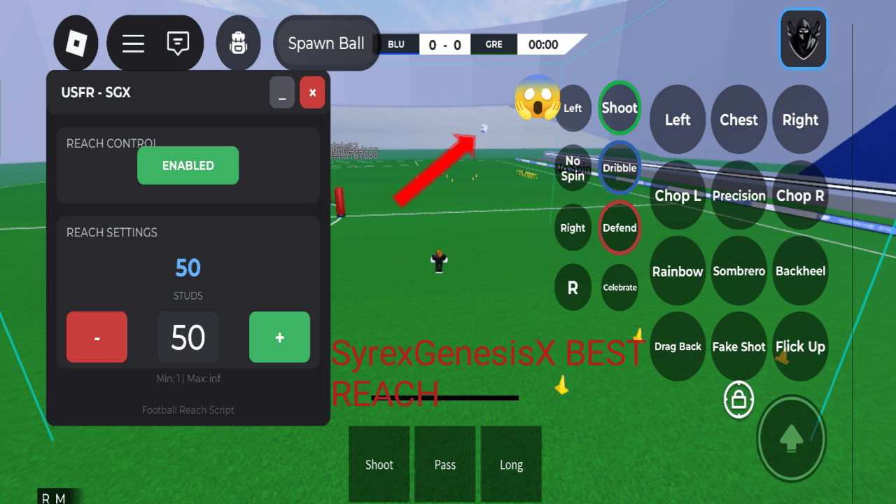 Universal reach for soccer/football games SGX - USFR