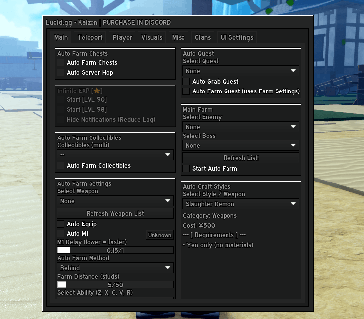 Kaizen Script Keyless by Lucid - Auto Farm