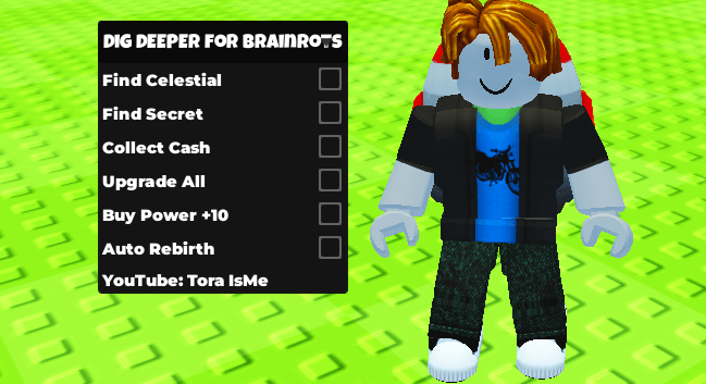 Dig Deeper for Brainrots Script Keyless - Auto Collect Cash