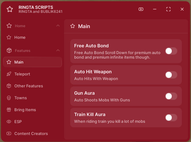 Dead Rails No Key Script 2026 by Ringta Scripts - Auto Bonds