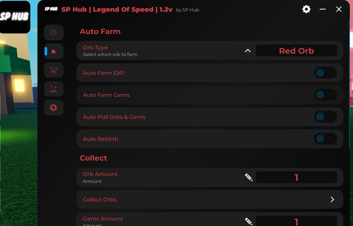 SP Hub Legends of Speed v1.2 Script