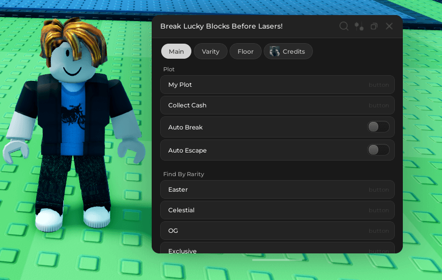 Break Lucky blocks before lasers script keyless