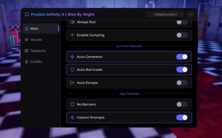 Project Infinity x BBN Script - Auto generator