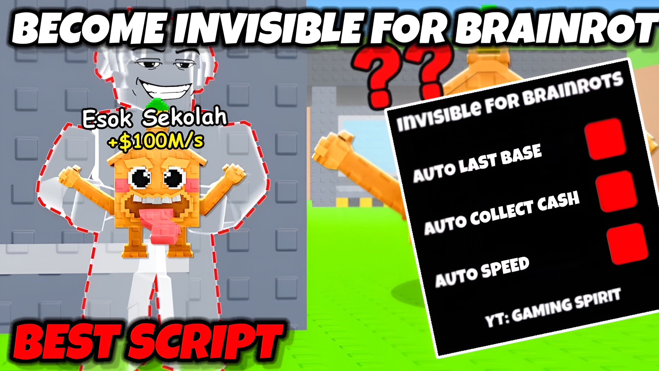 Become Invisible For Brainrots Auto Cash Script