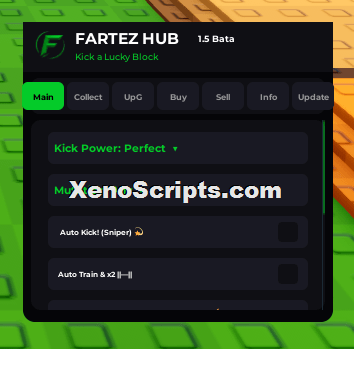 Fartez Hub Kick a Lucky Block Keyless Script