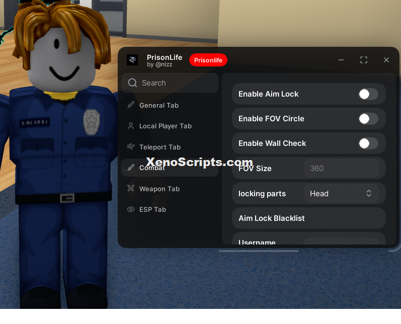 Prison Life Combat script by Nizz