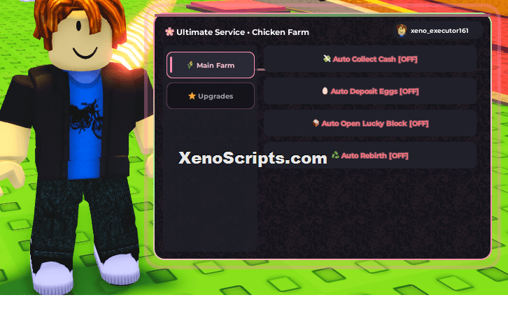 Chicken Farm script keyless - Auto collect cash