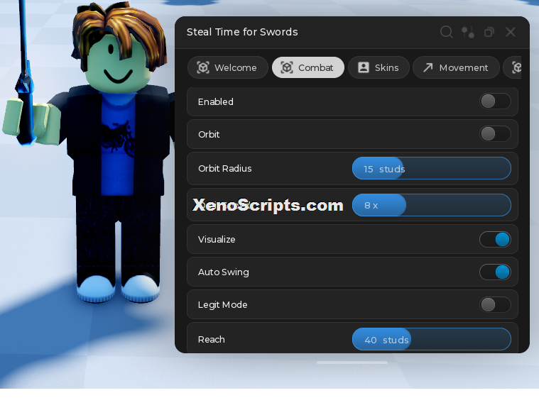 Steal Time for Swords script keyless - Sword skin changer
