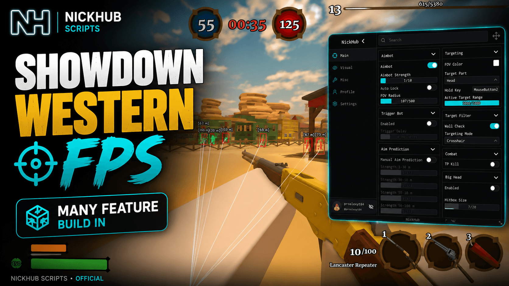 Showdown Western FPS script OP - Aimbot