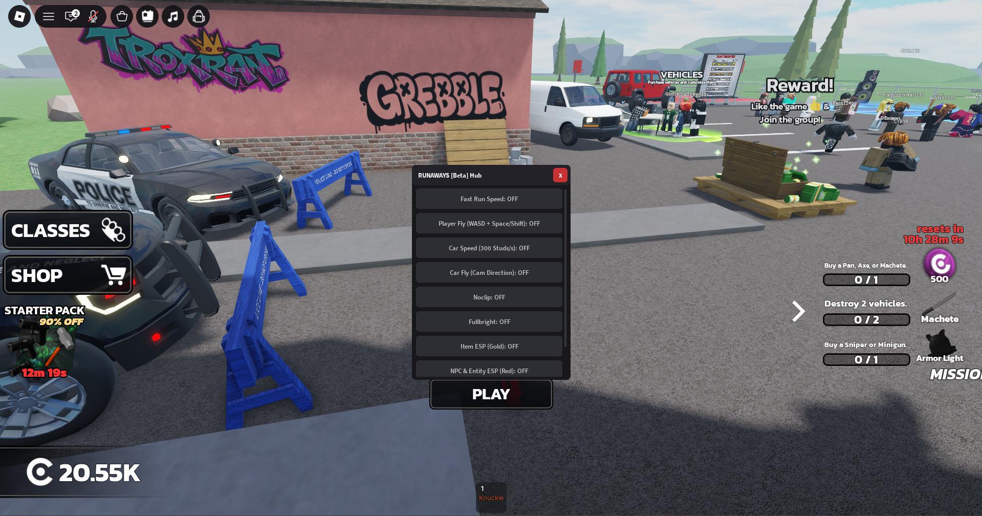 RUNAWAYS | Fly, Noclip, Inf Fuel, Etc.