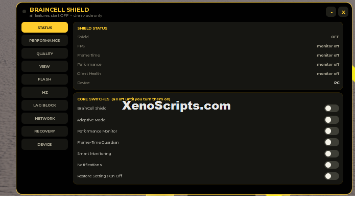 FPS monitoring and improving script