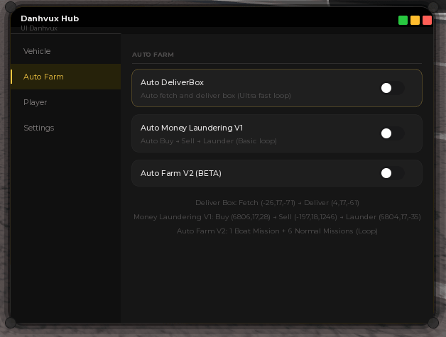 Danhvux Hub San Diego Border Roleplay script keyless | Auto deliver box