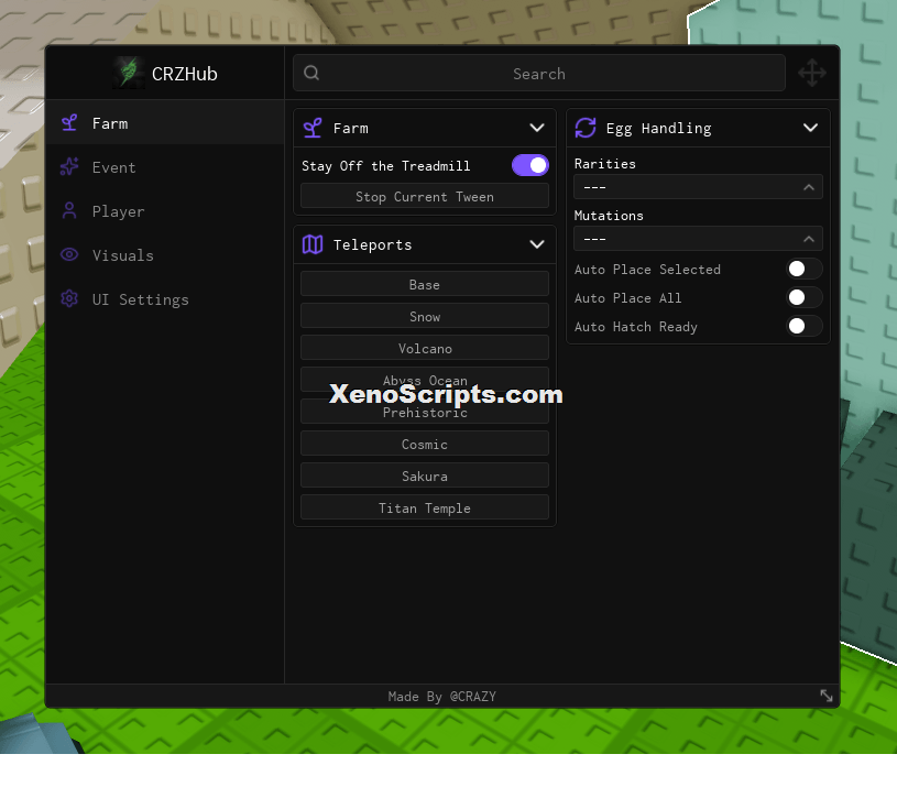 CRZ Hub Steal an egg Auto steal and Helper script - keyless