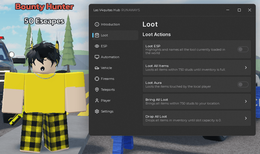 Las V4quitas RUNAWAYS script keyless | Loot, Automation