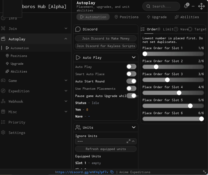Anime Expeditions script keyless | auto play, auto start round,