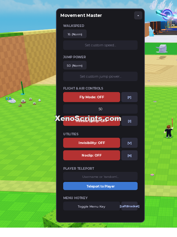 Movement Master script keyless (Fly, Jump, Teleport)