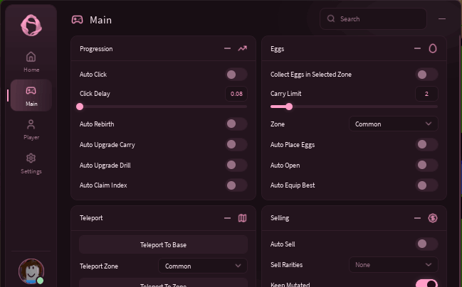 Drill for Eggs script keyless | auto click with click delay