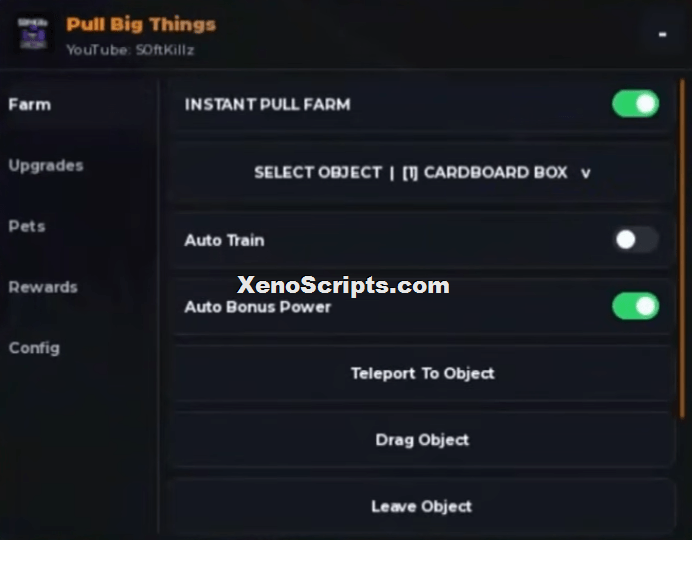 Pull Big Things script by Softkillz | Instant pull