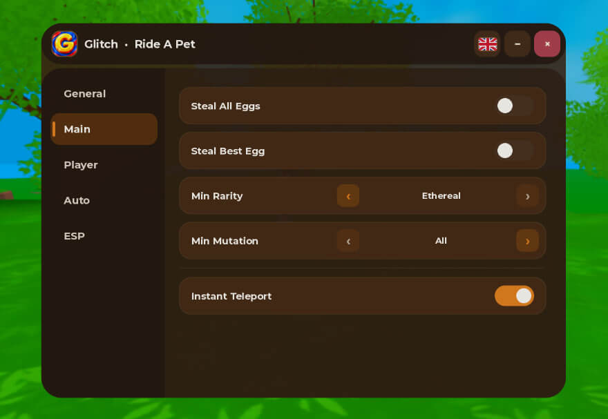 GlitchHub | Ride A Pet Script — Auto Farm, ESP & More