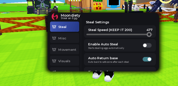 Steal An Egg Keyless Script by Moon Diety ! Auto steal