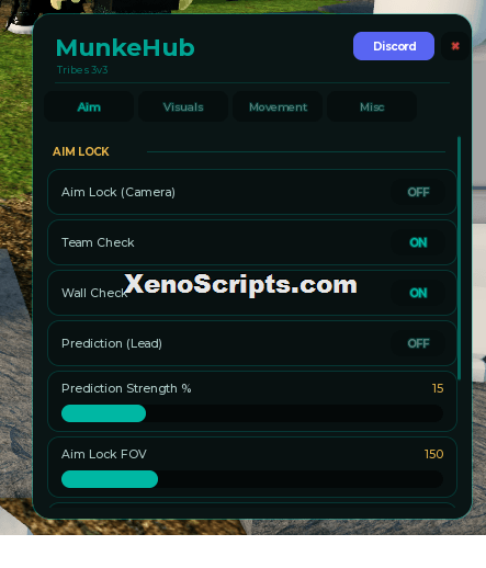 Tribes 3v3 script keyless by MunkeHub | Aim lock