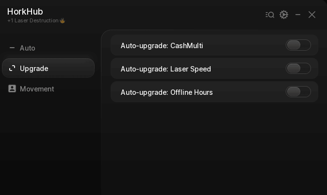 Hork Hub +1 Laser Destruction script keyless | auto buy yellow fire