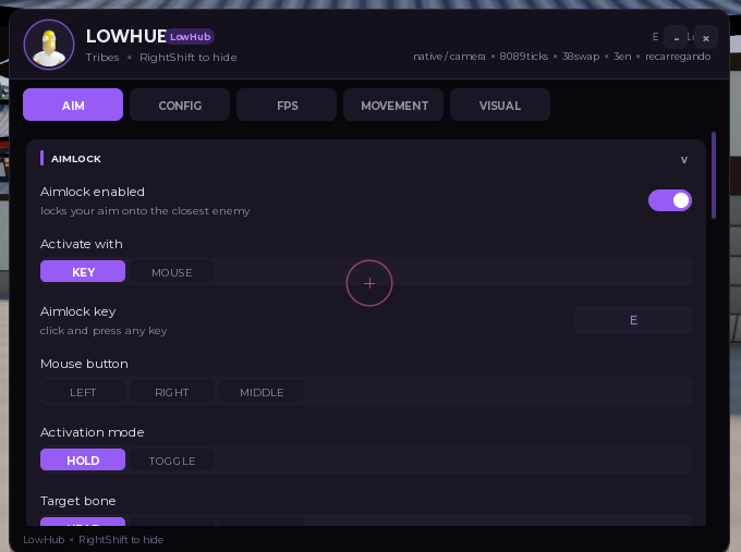 LOWHUB Tribes 3v3 script | Aimlock and Opensource